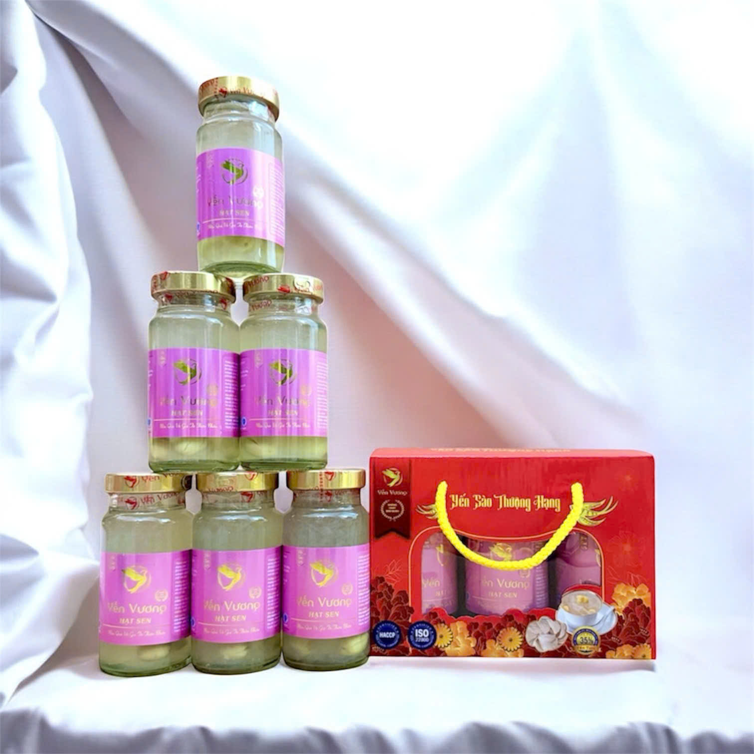 Lốc 6 hũ yến Vương 140ml Hạt Sen